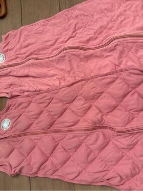 2 Dreamland Baby Quilted Pink Baby Sleep Sack with Front Zipper- 1 weight 1 non